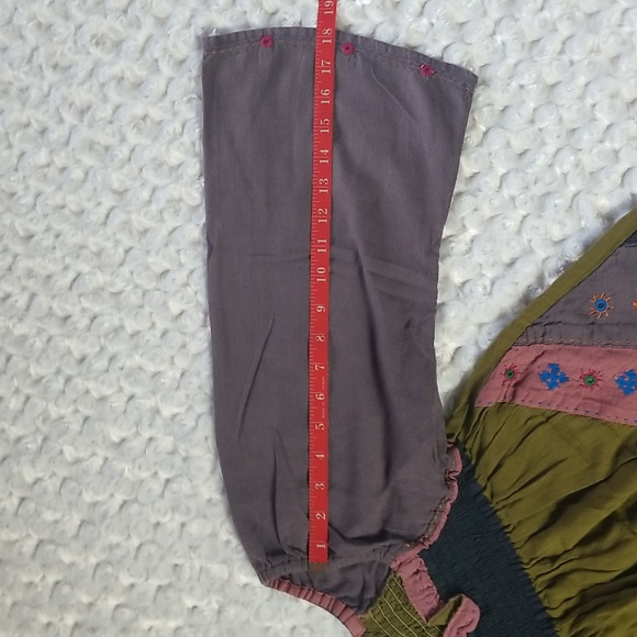 Vintage Bohemian Hippie Embroidered One Size Pullover Tunic Top - Picture 15 of 15